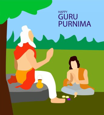Guru Purnima 'nın Onur Günü için yaratıcı vektör illüstrasyonu