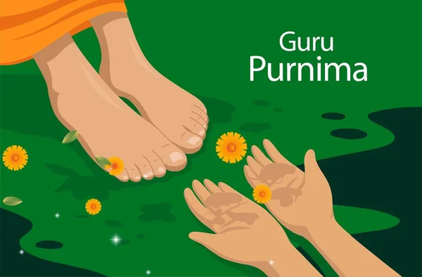 Ilustrasi Vektor Kreatif Untuk Hari Perayaan Kehormatan Guru Purnima — Stok Foto