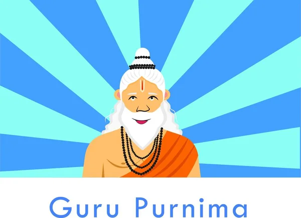 Luova Vektori Kuvitus Juhlapäivän Kunniaksi Guru Purnima — kuvapankkivalokuva