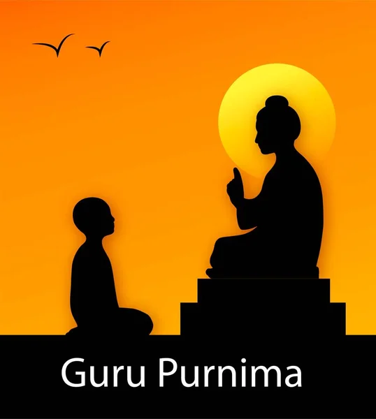 Guru Purnima荣誉纪念日 创意向量图解 — 图库照片
