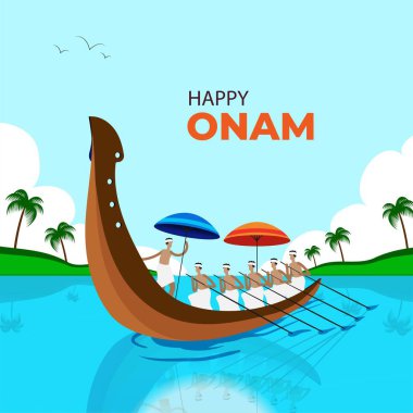 Güney Hindistan Kerala Festivali için Mutlu Onam arkaplanı