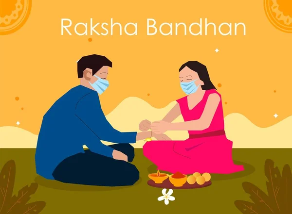 Broer Zus Koppelverkoop Rakhi Raksha Bandhan Indiase Festival — Stockfoto