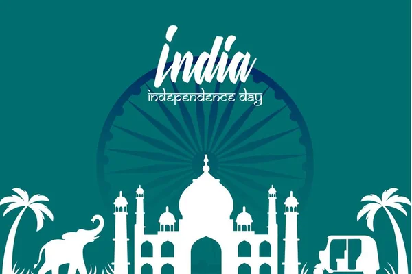 Indyjski Kolaż Ilustracji Pokazano Kultury Tradycji Festiwalu Dniu Szczęśliwego Niepodległości — Zdjęcie stockowe