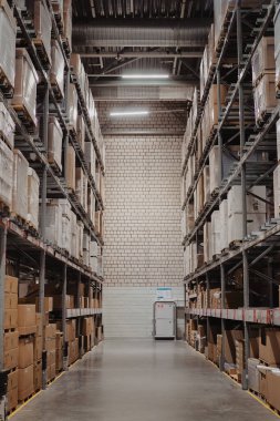 Pallet Rafları Deposu. Yüksek kalite fotoğraf