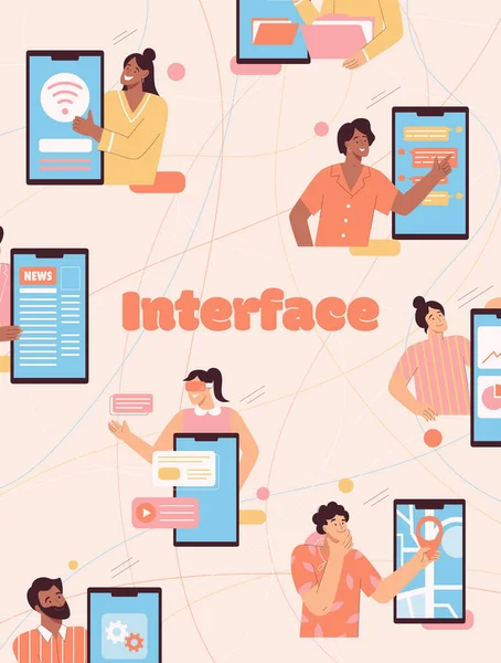 Vector poster of Interface concept. Royalty Free Stock Illustrations