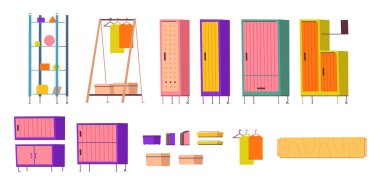 Mobilyaların farklı türleri ile modern iç mimari.