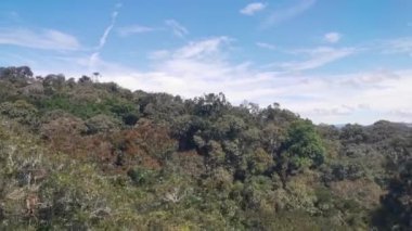 Natural landscape of Santa Elena, Colombia from the Medellin metro cableway. 4k video.