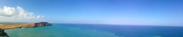 Vista Panorámica Desde Pilon Azucar Paisaje Del Desierto Mar Caribe — Foto de Stock