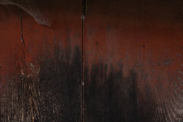 Wallboard Sfondo Con Vernice Rossa Intemperie Con Ragnatele Negli Angoli — Foto Stock