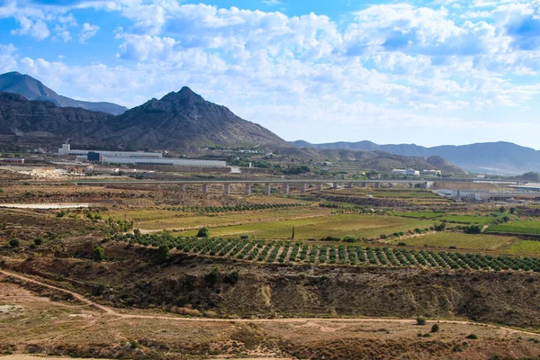 Bela Vista Panorâmica Castelo Mola Novelda Alicante Espanha — Fotografia de Stock