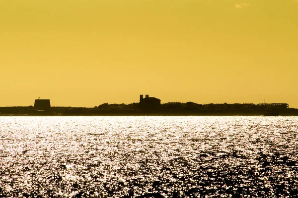 Isla Tabarca Mar Mediterráneo Bajo Sol Por Mañana — Foto de Stock