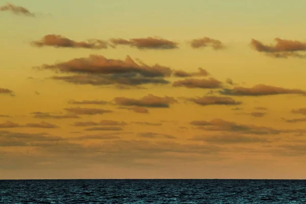 Pôr Sol Colorido Praia Outono Santa Pola Alicante Espanha — Fotografia de Stock