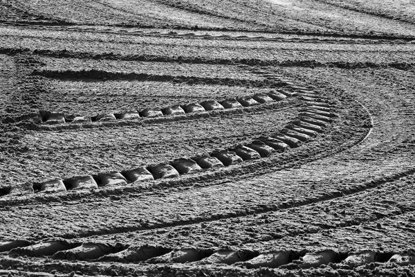 Zand Gebarsten Textuur Het Strand Ochtend — Stockfoto