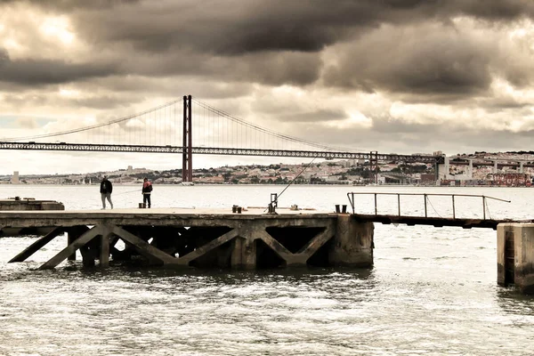 Lisboa Portugal Junio 2018 Panorámica Ciudad Lisboa Río Tajo Desde —  Fotos de Stock