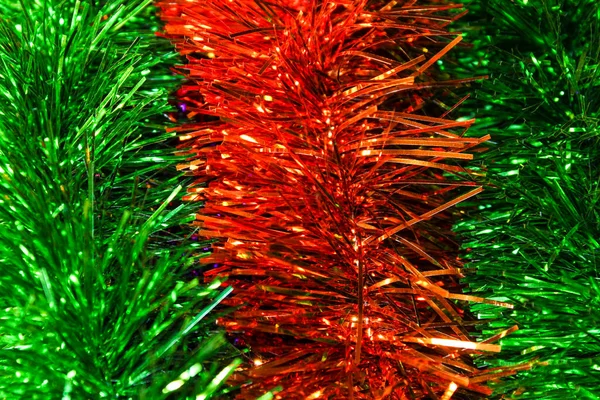 Colorful Christmas Tree Garlands Background — Stock Photo, Image