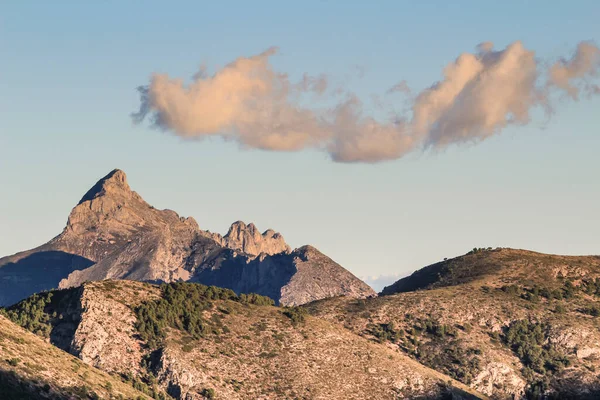 Schöne Landschaft Des Tals Von Guadalest Einem Sonnigen Tag — Stockfoto