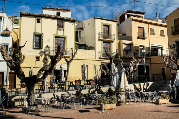 Polop Alicante Spain November 2021 Square Called Purisima Typical Facades — 스톡 사진