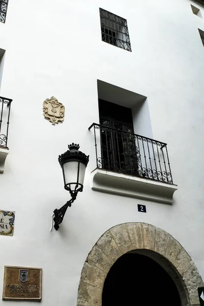 Guadalest Alicante Espanha Novembro 2021 Fachada Caiada Museu Municipal Guadalest — Fotografia de Stock