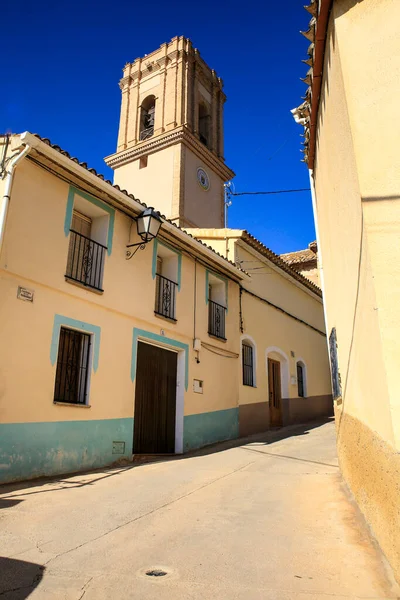 Bolulla Alicante España Febrero 2022 Fachadas Del Pueblo Bolulla Torre —  Fotos de Stock