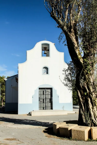 Nucia Alicante Spain November 2021 San Vicente Ferrer Chapel Facade — Stock Photo, Image
