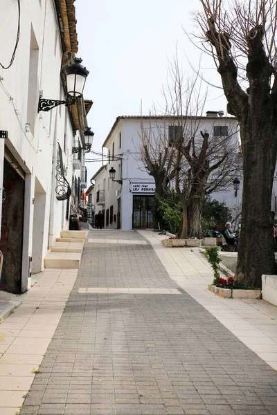 Guadalest Alicante Spanje November 2021 Smalle Straat Typische Witgekalkte Gevels — Stockfoto