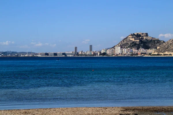 Alicante Espanha Março 2021 Bela Vista Praia Almadraba Alicante Belo — Fotografia de Stock