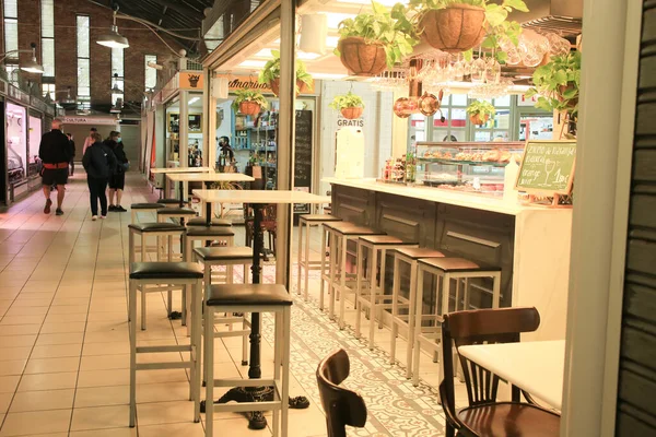 Alicante Spanien März 2022 Leere Kaffeebar Zentralen Lebensmittelmarkt Von Alicante — Stockfoto