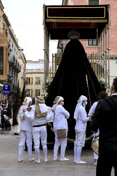 Elche Spain Απριλίου 2022 Παρέλαση Της Παναγίας Κομιστές Και Μετανοούντες — Φωτογραφία Αρχείου