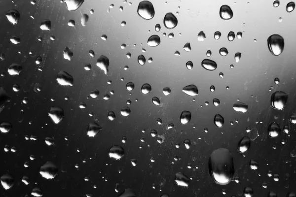 Капли Дождя Оконное Стекло Холодный Облачный День Зимы — стоковое фото