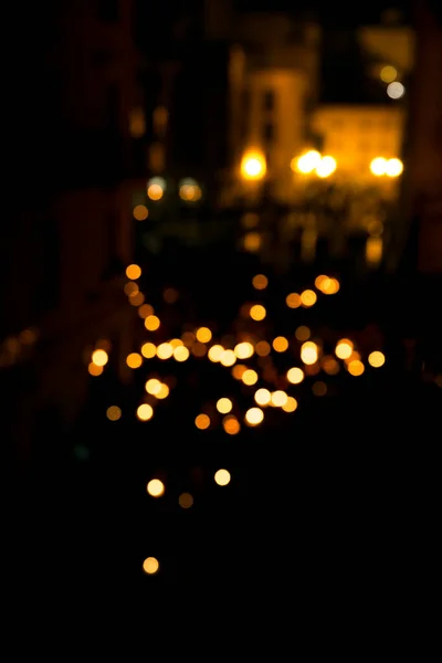 Image Floue Procession Nuit Confrérie Silencio Elche Défilé Pâques — Photo