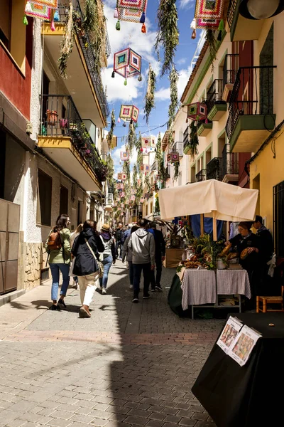 Finestrat Alicante April 2022 People Buying Traditional Handicrafts Gastronomic Traditional — Foto de Stock