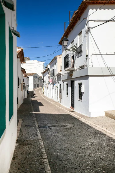 Altea Alicante Spain April 2022 Narrow Streets Beautiful Whitewashed Facades — Stock Photo, Image