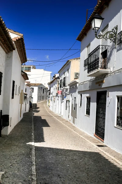 Altea Alicante Spain April 2022 Narrow Streets Beautiful Whitewashed Facades — Zdjęcie stockowe