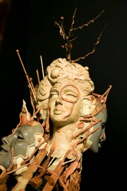 Alicante, Spain- May 12, 2022: Pardoned ninots exhibited in the Hogueras Museum in Alicante City