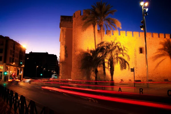Elche Alicante Ισπανία Οκτωβρίου 2020 Όμορφα Φωτισμένα Altamira Palace Και — Φωτογραφία Αρχείου