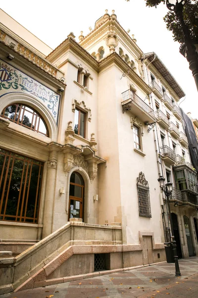 Alicante Espanha Junho 2022 Correios Telégrafo Fachada Edifício Cidade Alicante — Fotografia de Stock