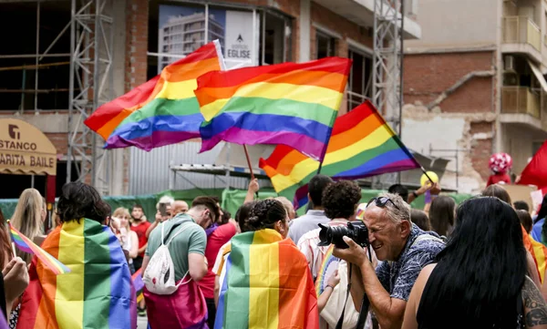 Santa Pola Alicante Spain July 2022 Spanish People Attending Gay — Foto de Stock