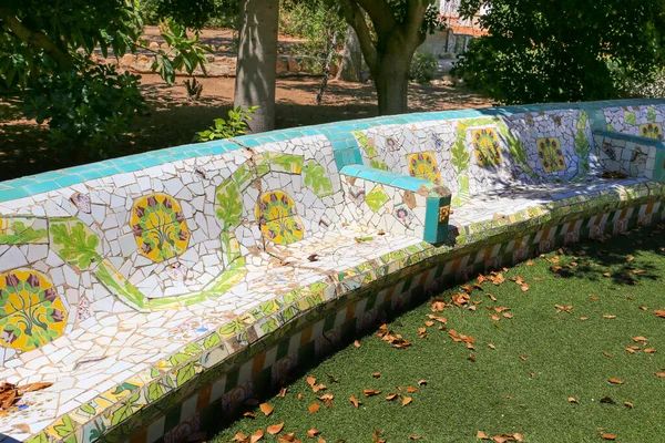 Cartagena Murcia Spain July 2022 Tiled Bench Beautiful Beltri House — ストック写真