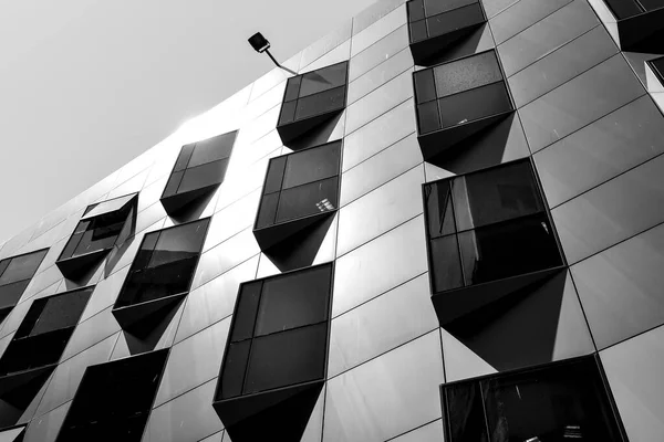 Rectilinear Geometric Facade Glass Windows Town Hall Cartagena Spain — Photo