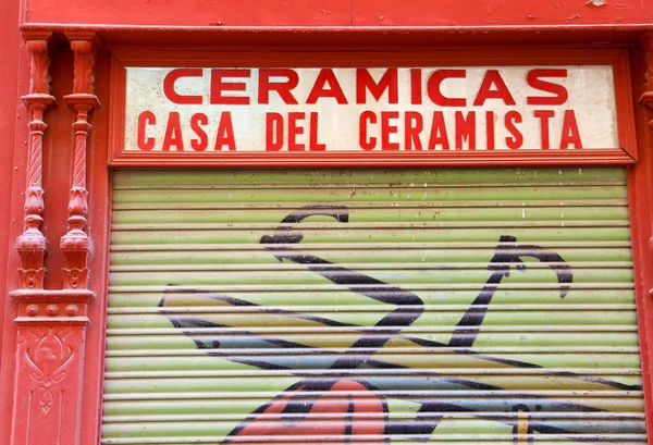 Cartagena Murcia Spain July 2022 Old Ceramic Business Closed Public — стоковое фото