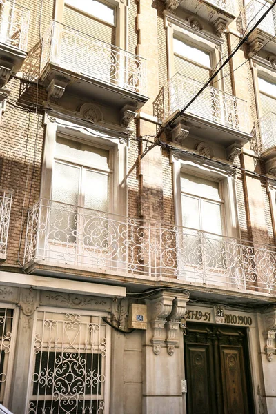 Cartagena Murcia Spain July 2022 Beautiful Modernist House Facade Next — Fotografia de Stock