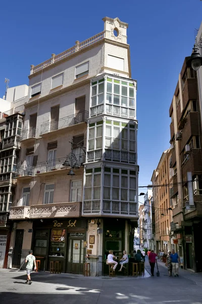 Cartagena Murcia Spain July 2022 Beautiful Modernist House Facade Next — Fotografia de Stock