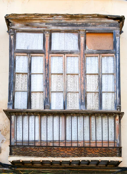 Old Wooden Balcony Modernist Style Cartagena City Murcia Spain — Stock Photo, Image