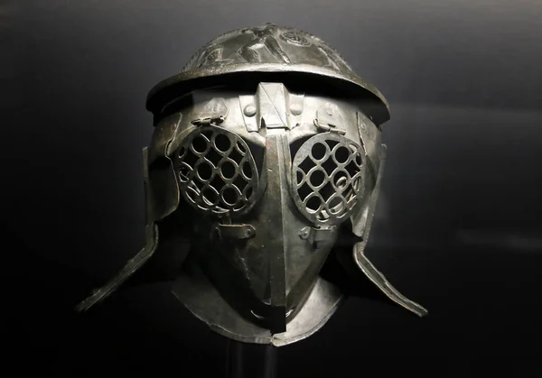 Alicante Spain July 2022 Helmet Provocator Gladiator Temporal Exhibition Archaeological — Stock Photo, Image