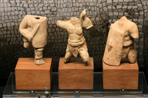 Alicante Spain July 2022 Gladiator Figurines Temporal Exhibition Archaeological Museum — Stockfoto