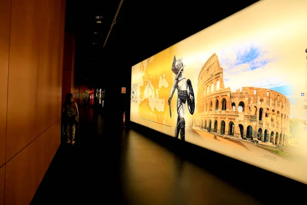 Alicante Spain July 2022 Gladiator Temporal Exhibition Archaeological Museum Alicante — Stockfoto