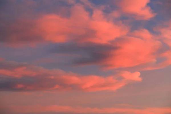 Pink Orange Clouds Lovely Sky Sunset Alicante Summer — Foto de Stock