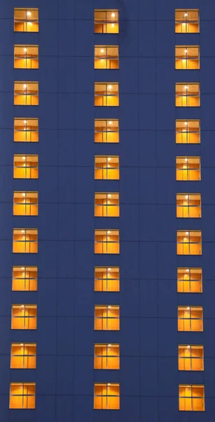 Bloc Plein Appartements Face Mer Benidorm Nuit — Photo
