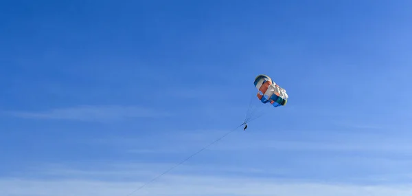 Benidorm Alicante Spain September 2022 People Parasailing Santa Pola Sunny — Stock Photo, Image