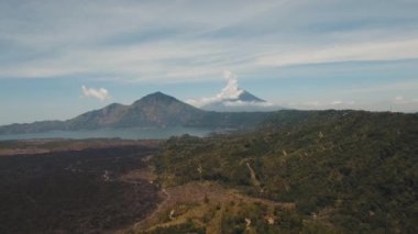 Dağ manzarası, krater gölü, dağlar, volkan, Bali, Endonezya.